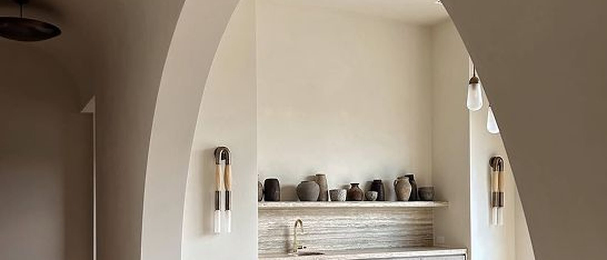 A hand-applied plaster wall finish from a Koncept Plaster project in Austin, Texas.