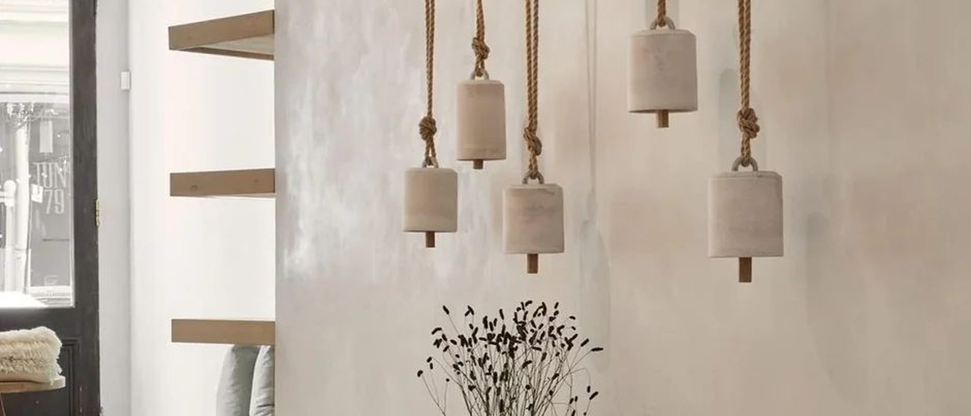 Roman clay plaster wall with a soft, cloud-like matte texture