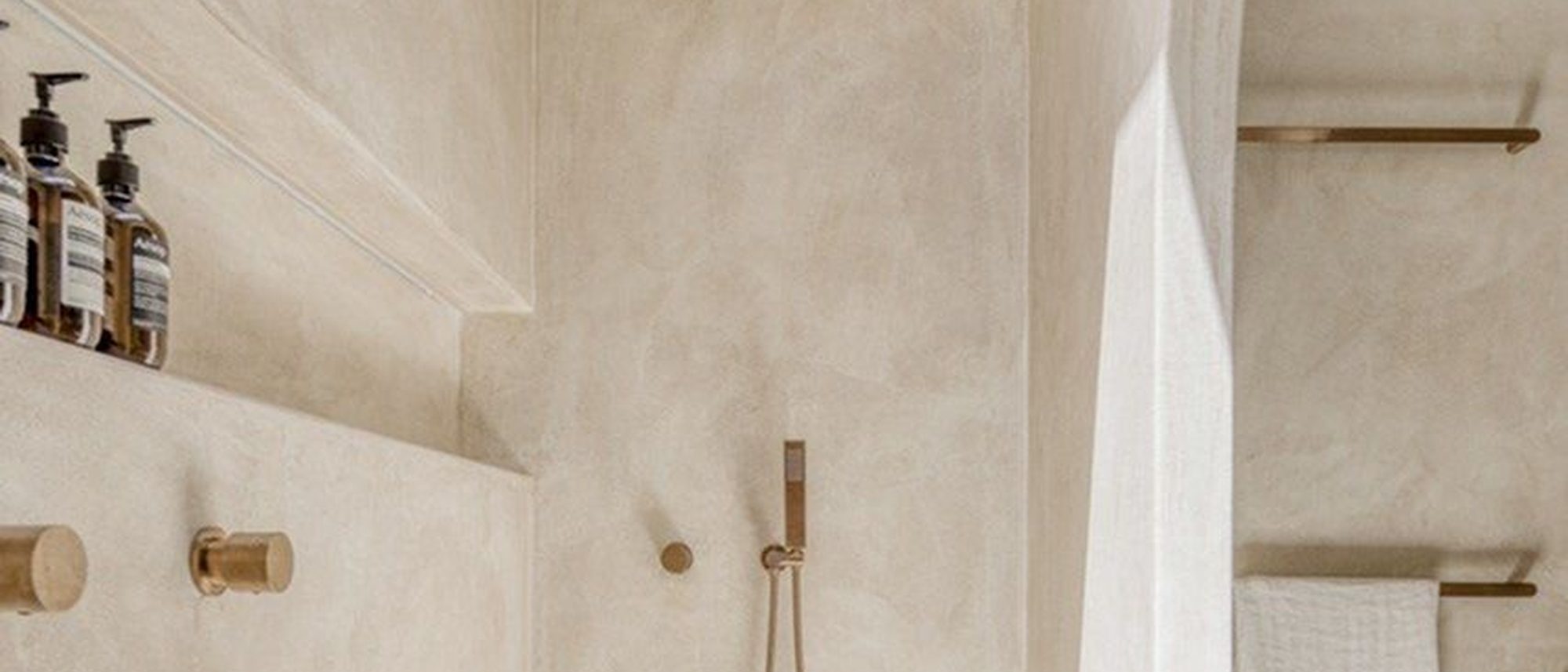 Polished Venetian plaster wall with a soft, stone-like sheen in an Austin interior