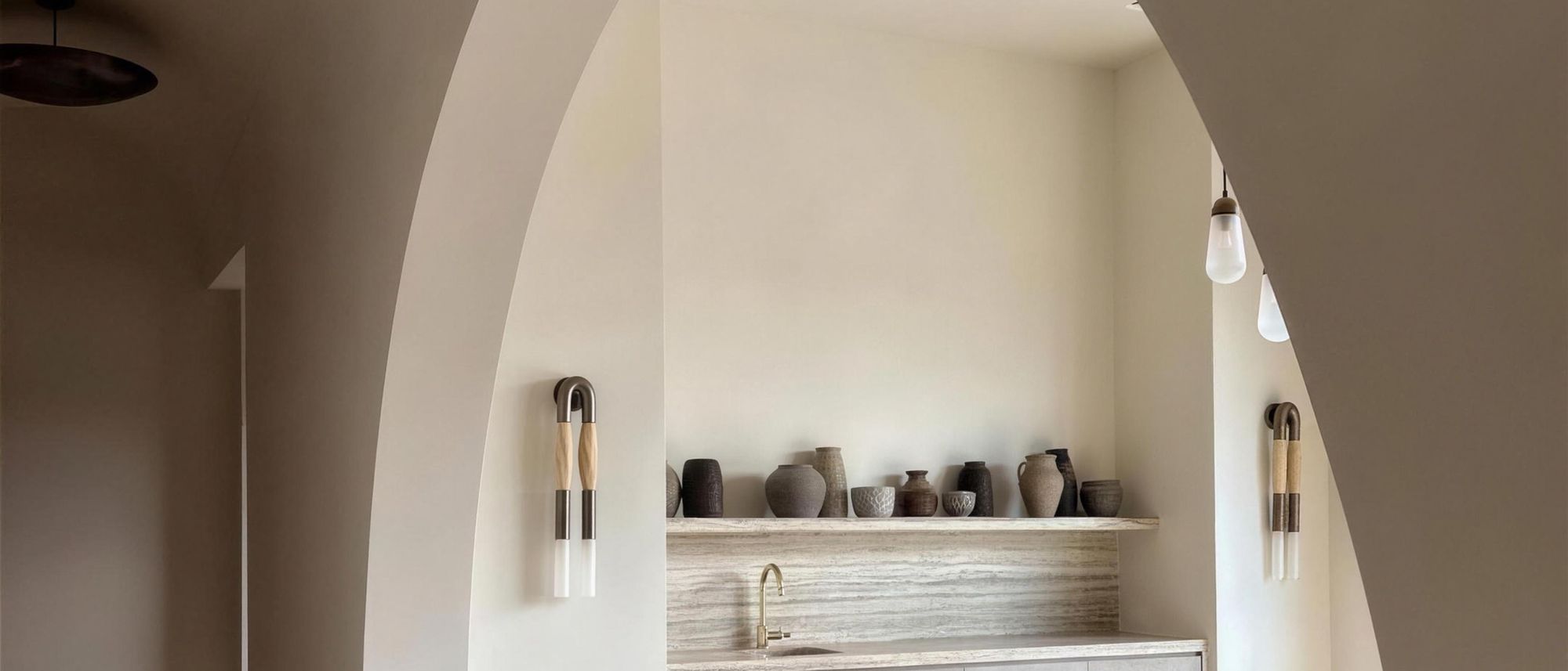 A hand-applied plaster wall finish from a Koncept Plaster project in Austin, Texas.