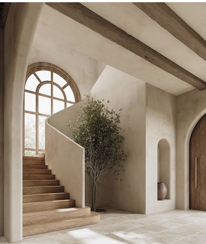 Polished Venetian plaster wall with a soft, marble-like sheen